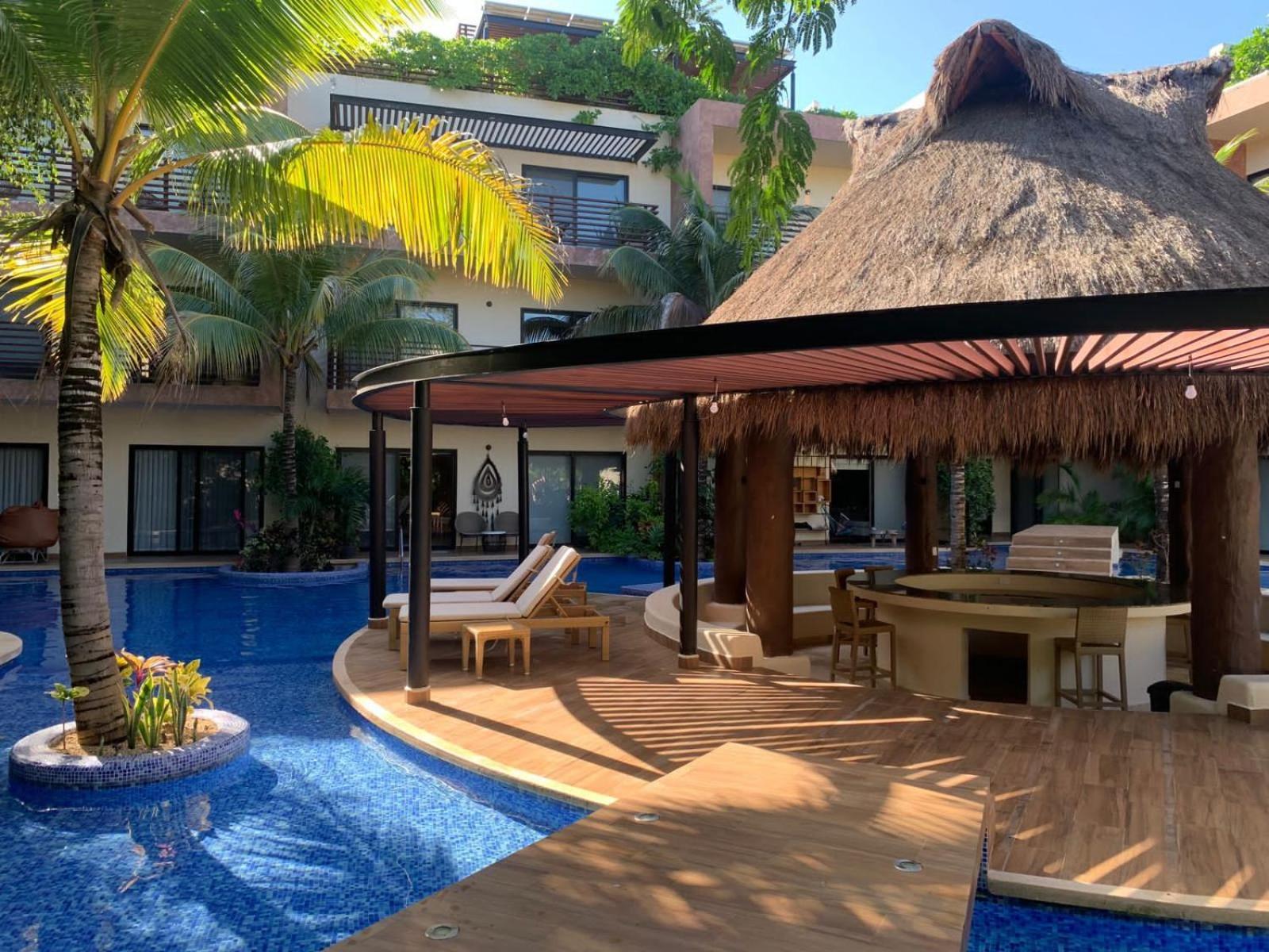 Casa De Lujo Ka'An Maya Acceso Swimup A La Piscina 图卢姆 外观 照片